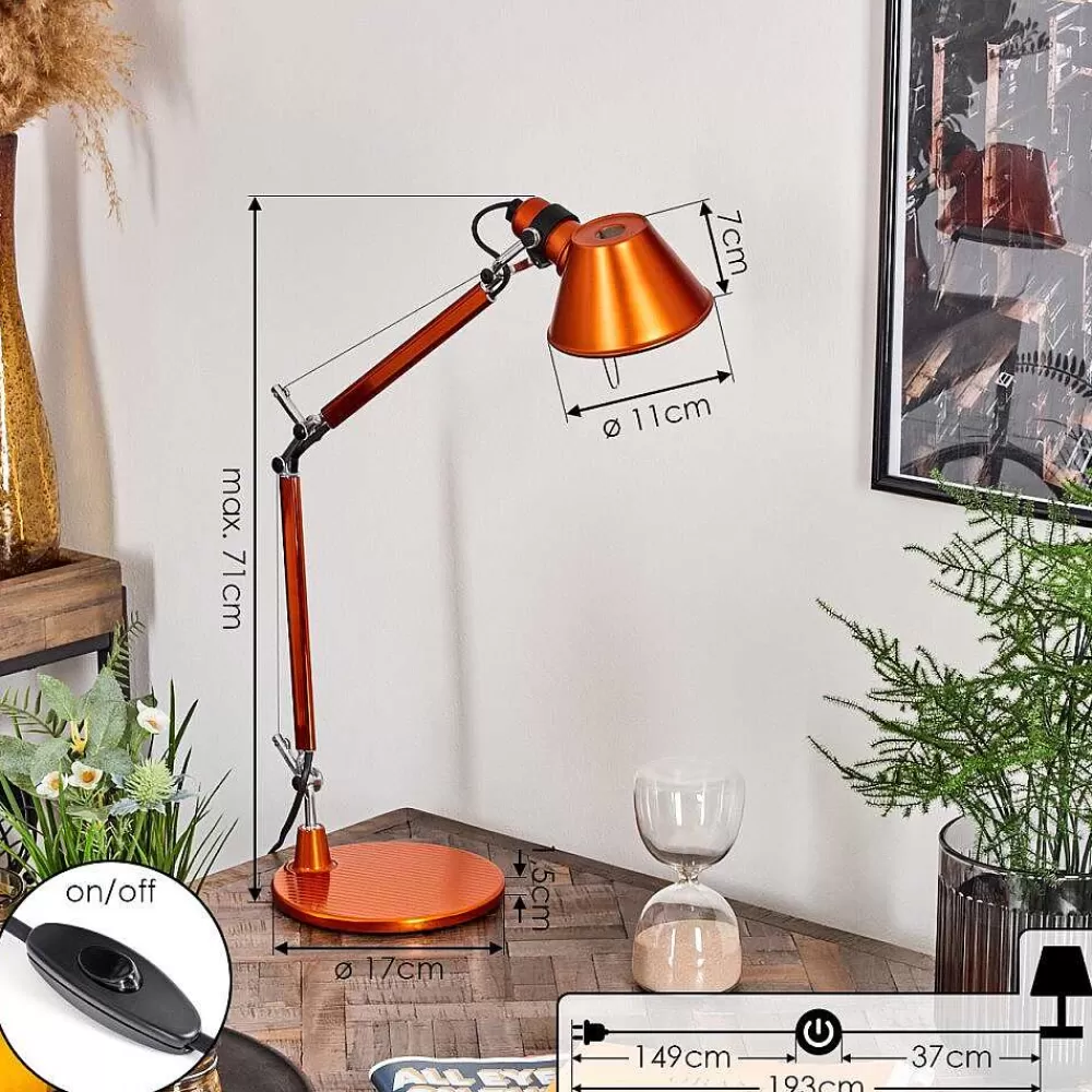 Luminaires Artemide Lampe A Poser Artemide Tolomeo Micro Orange, 1 Lumiere