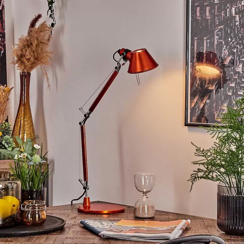 Luminaires Artemide Lampe A Poser Artemide Tolomeo Micro Orange, 1 Lumiere