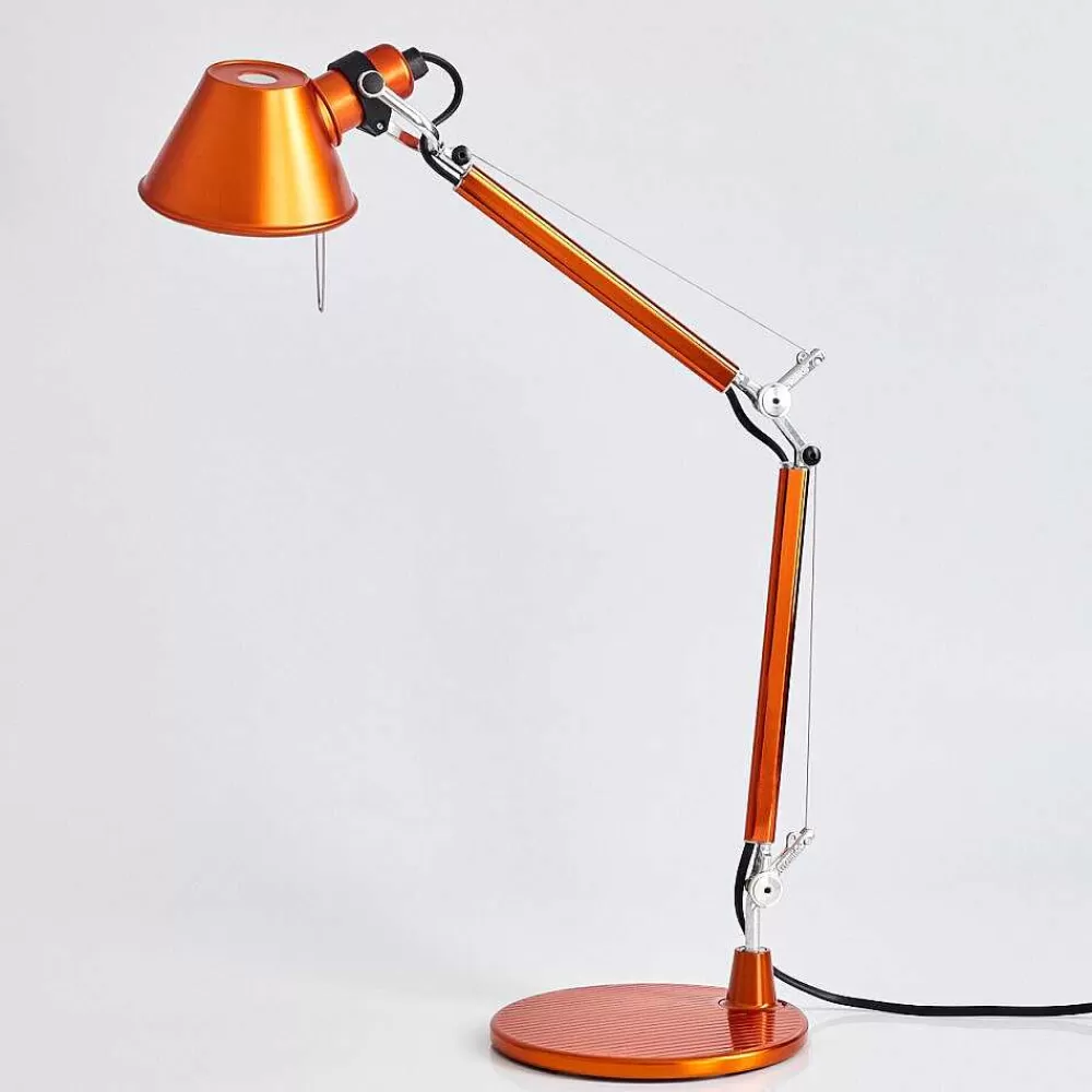 Luminaires Artemide Lampe A Poser Artemide Tolomeo Micro Orange, 1 Lumiere