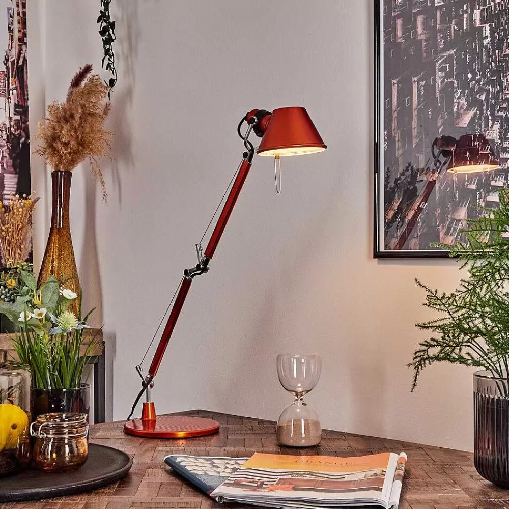 Luminaires Artemide Lampe A Poser Artemide Tolomeo Micro Orange, 1 Lumiere