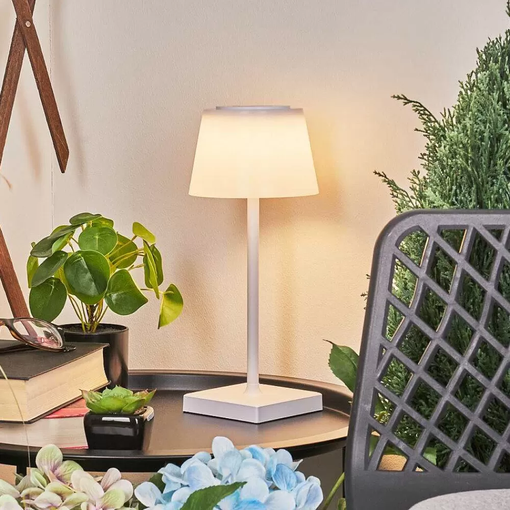 hofstein Lampe A Poser Burzaco Led Blanc, 1 Lumiere, Changeur De Couleurs