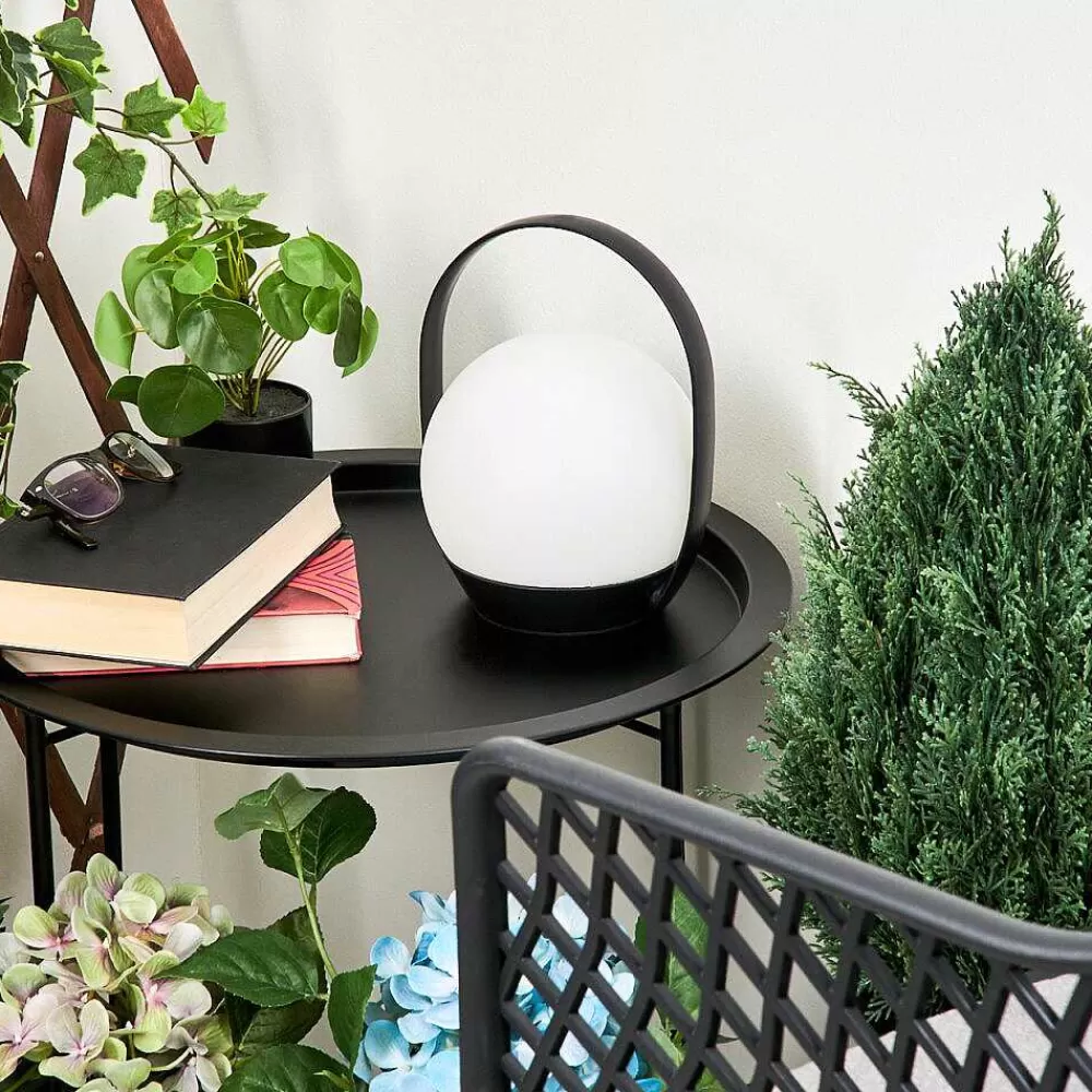 hofstein Lampe A Poser Fair Led Noir, 1 Lumiere, Changeur De Couleurs