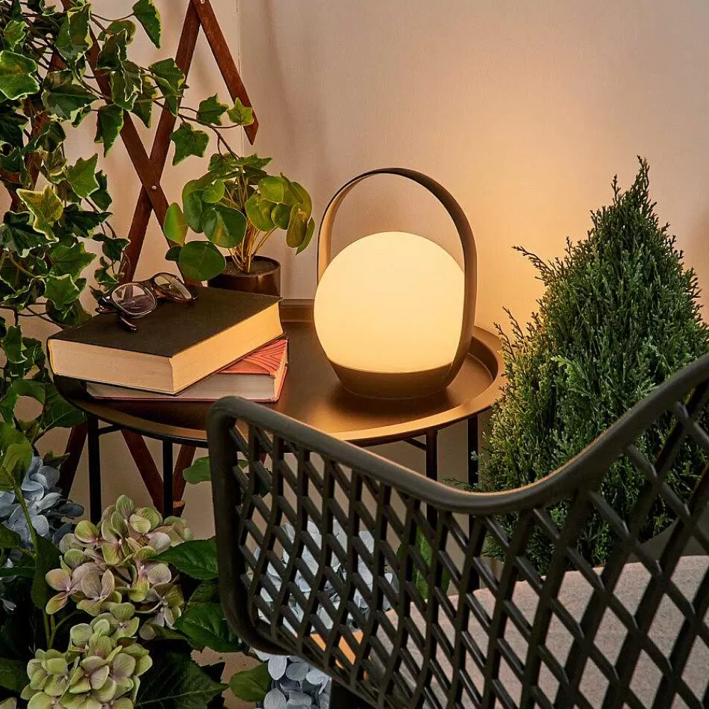 hofstein Lampe A Poser Fair Led Noir, 1 Lumiere, Changeur De Couleurs