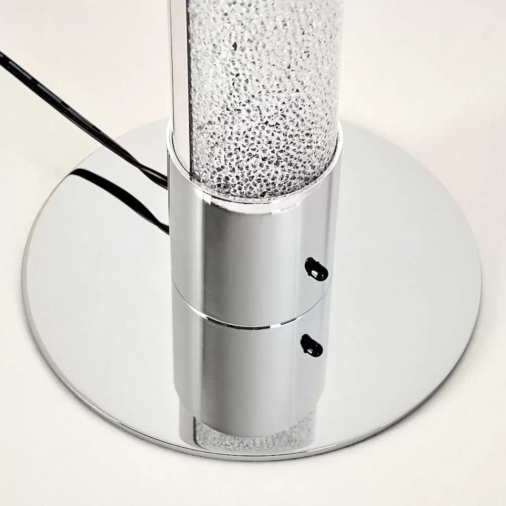 hofstein Lampe A Poser Flaut Led Chrome, 1 Lumiere, Telecommandes, Changeur De Couleurs