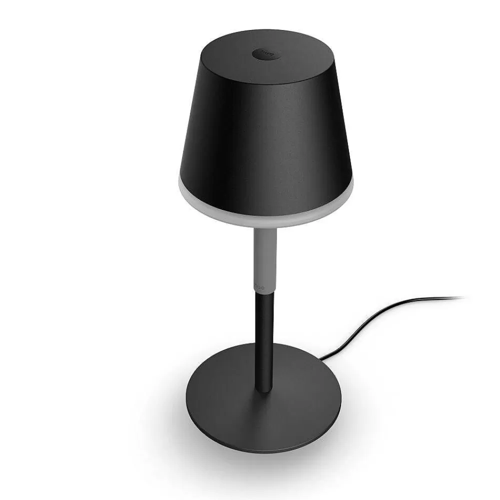 Luminaires Philips Lampe A Poser Philips Hue Go Led Gris, Noir, 1 Lumiere, Changeur De Couleurs