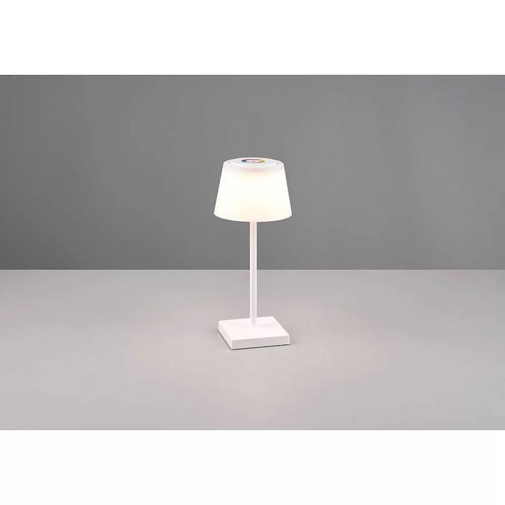 Luminaires Reality Lampe A Poser Reality Sanchez Led Blanc, 1 Lumiere, Changeur De Couleurs
