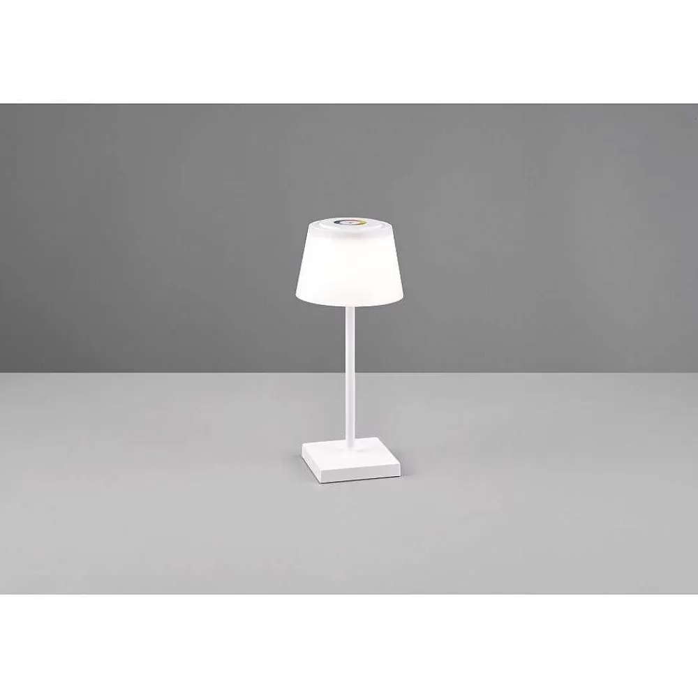 Luminaires Reality Lampe A Poser Reality Sanchez Led Blanc, 1 Lumiere, Changeur De Couleurs