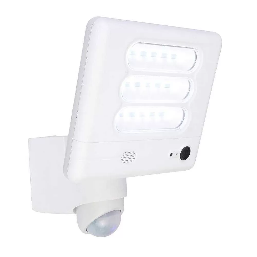 Luminaires Lutec Lampe Avec Camera Lutec Esa Led Blanc, 1 Lumiere, Detecteur De Mouvement