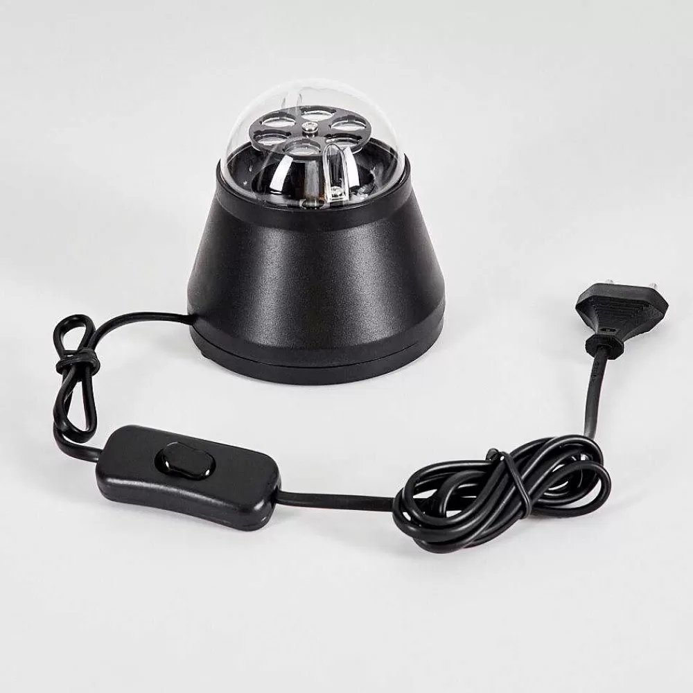 hofstein Lampe De Table Atabueira Led Noir, 1 Lumiere, Changeur De Couleurs