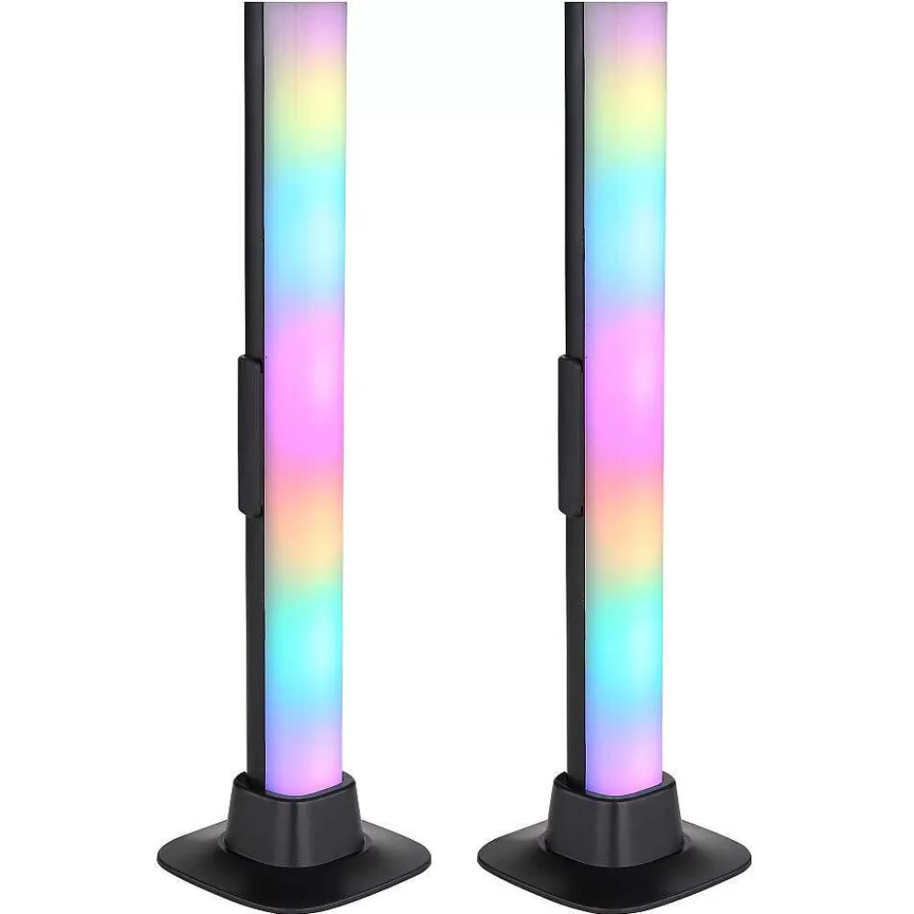 Luminaires Globo Lighting Lampe De Table Globo Polliver Led Noir, 1 Lumiere, Changeur De Couleurs