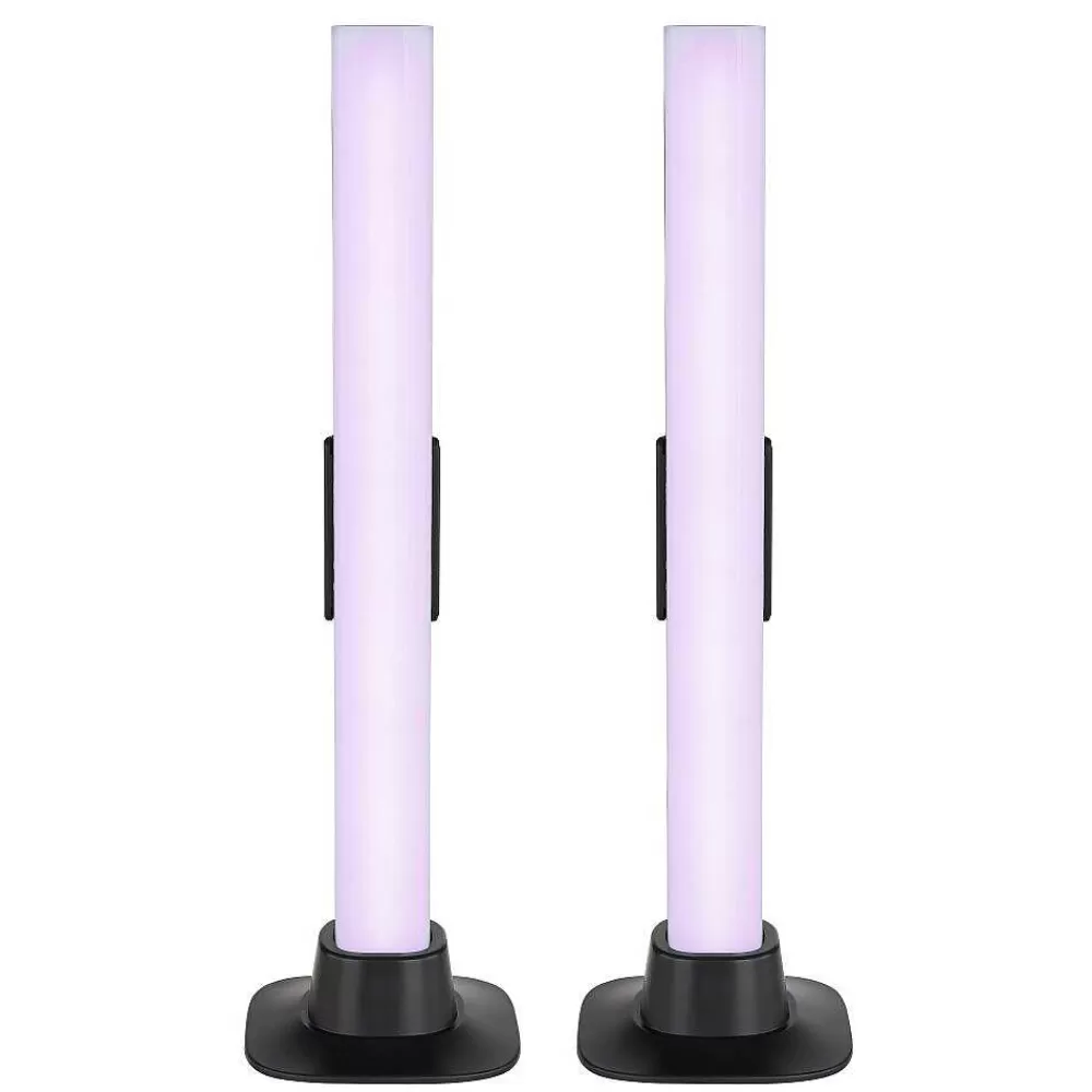 Luminaires Globo Lighting Lampe De Table Globo Polliver Led Noir, 1 Lumiere, Changeur De Couleurs