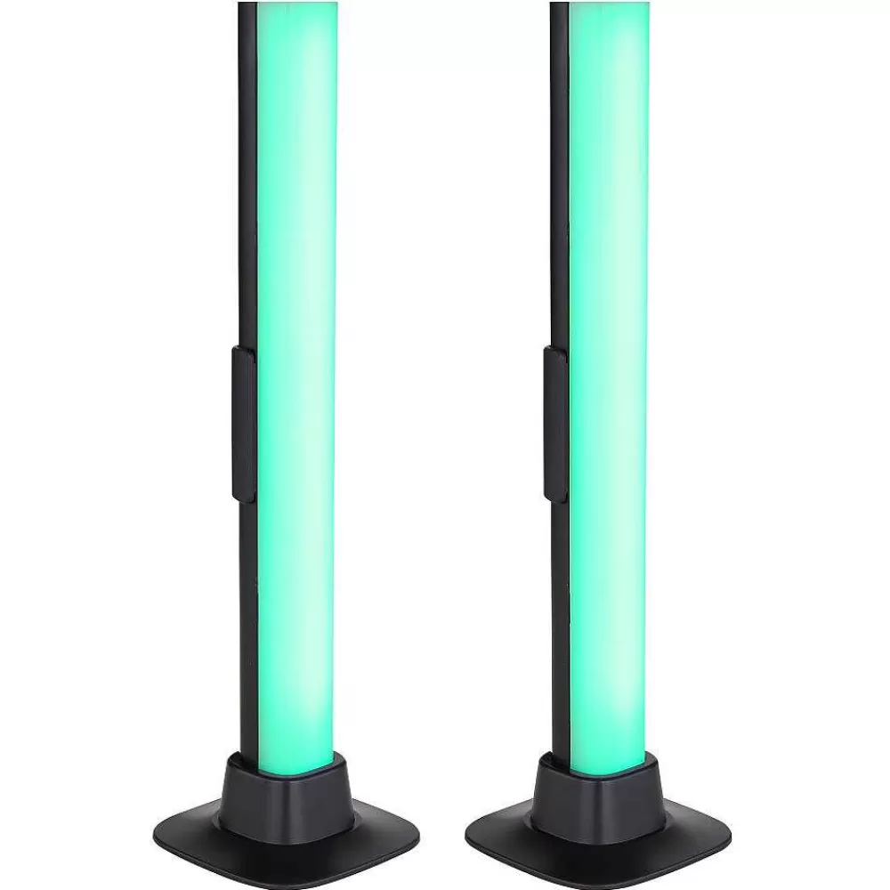 Luminaires Globo Lighting Lampe De Table Globo Polliver Led Noir, 1 Lumiere, Changeur De Couleurs
