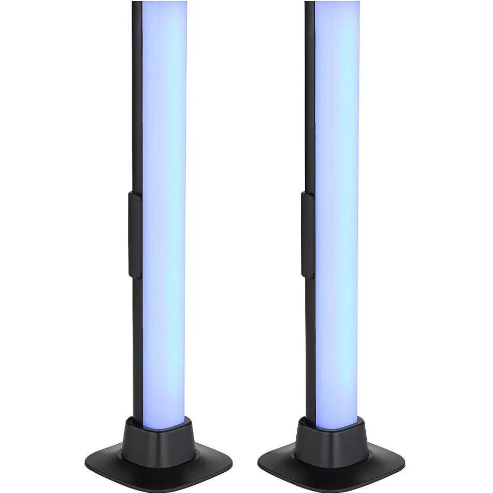 Luminaires Globo Lighting Lampe De Table Globo Polliver Led Noir, 1 Lumiere, Changeur De Couleurs