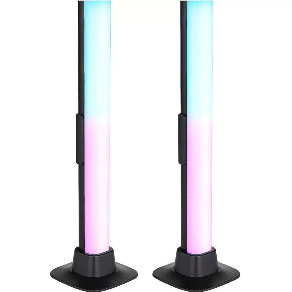 Luminaires Globo Lighting Lampe De Table Globo Polliver Led Noir, 1 Lumiere, Changeur De Couleurs