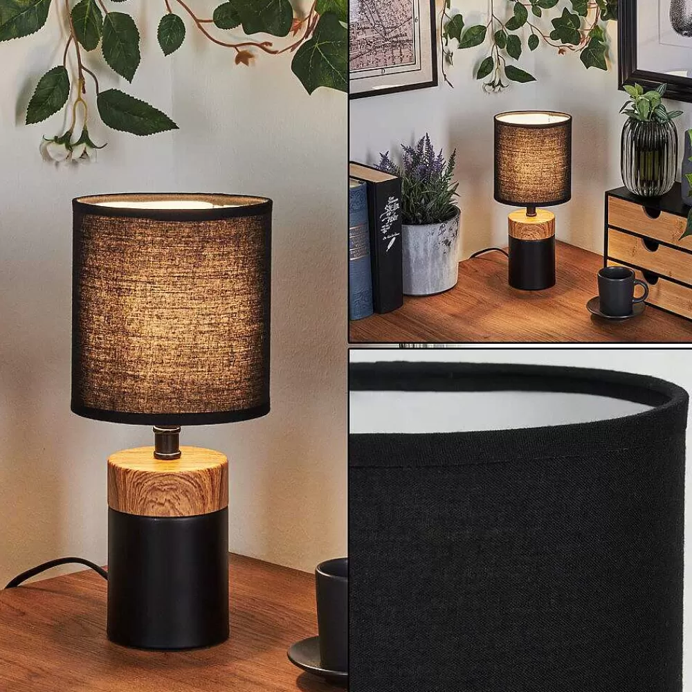 hofstein Lampe De Table Lorrain Couleur Bois, 1 Lumiere