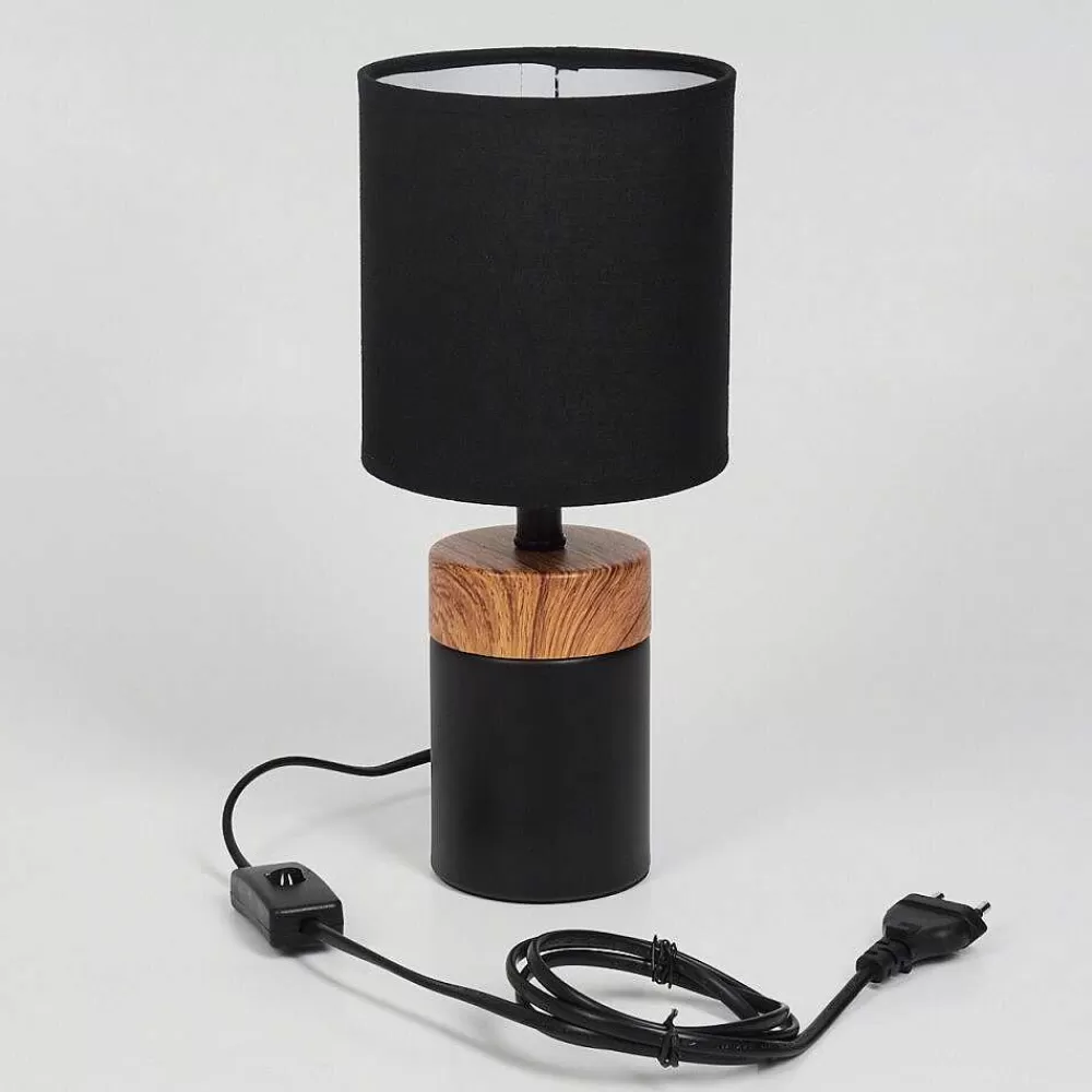 hofstein Lampe De Table Lorrain Couleur Bois, 1 Lumiere