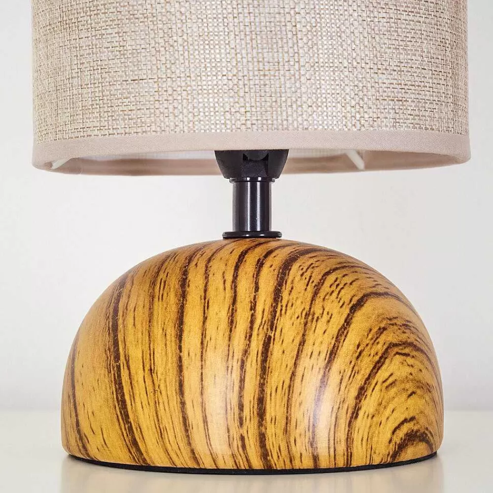 hofstein Lampe De Table Passila Couleur Bois, 1 Lumiere
