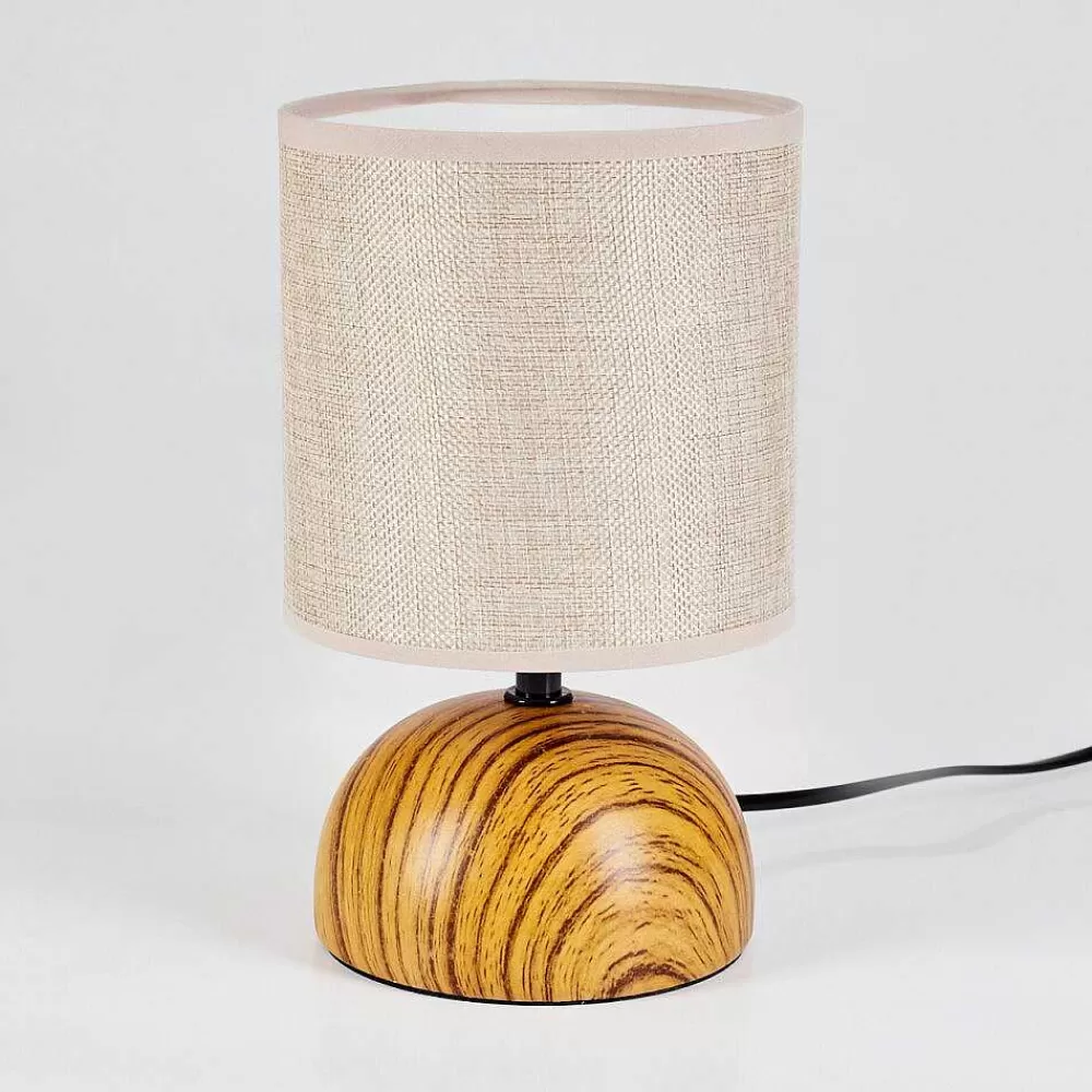 hofstein Lampe De Table Passila Couleur Bois, 1 Lumiere