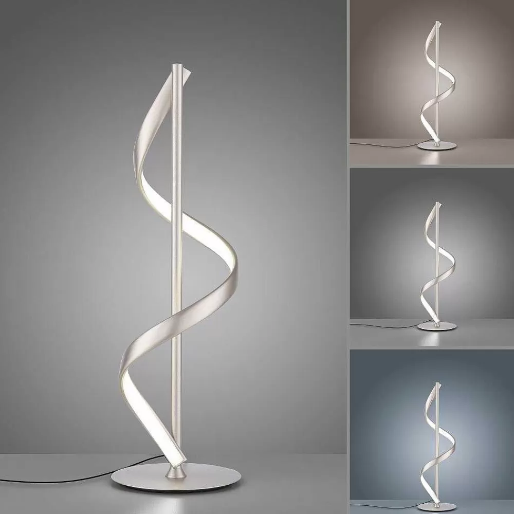 Paul Neuhaus Q-Serie Lampe De Table Paul Neuhaus Qswing Led Argente, 1 Lumiere, Telecommandes