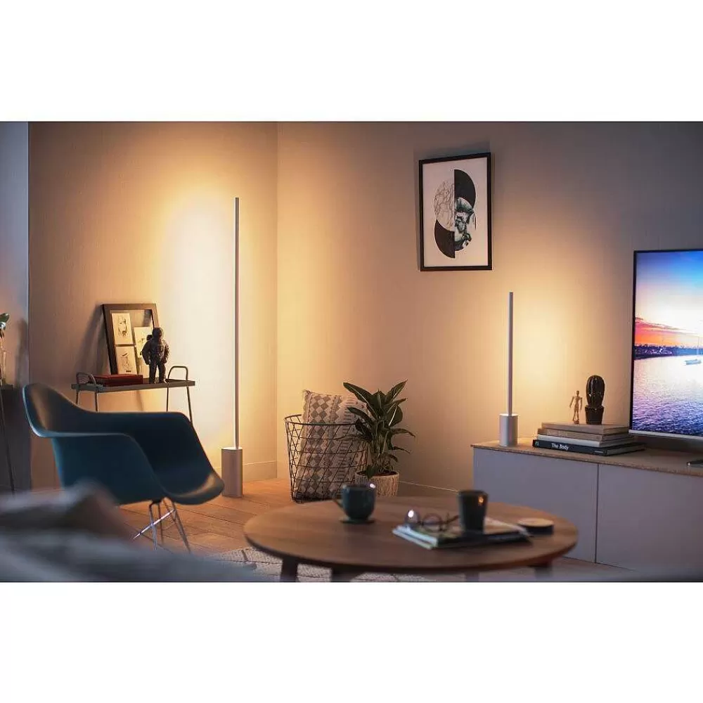 Luminaires Philips Lampe De Table Philips Hue Gradient Signe Led Blanc, 1 Lumiere, Changeur De Couleurs