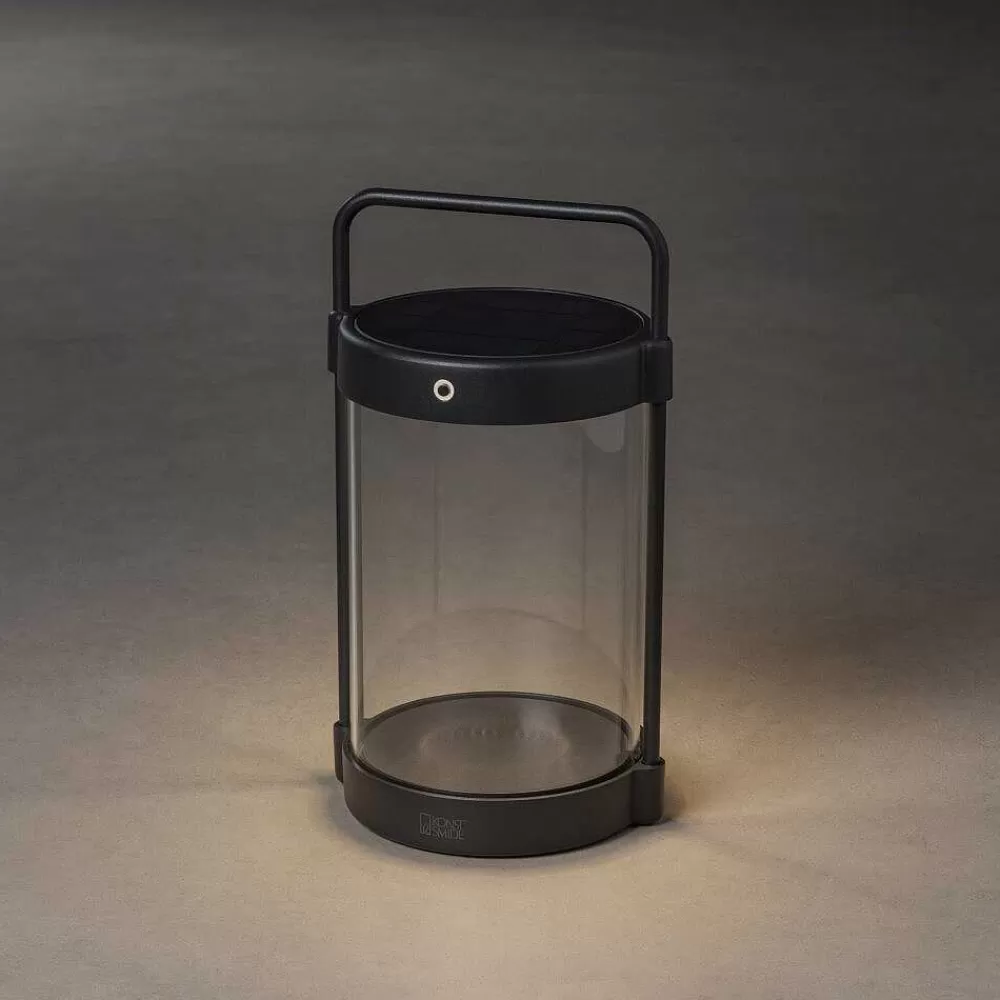 Luminaires Konstsmide Lampe De Table Solaire Konstsmide Crotone Led Noir, 1 Lumiere