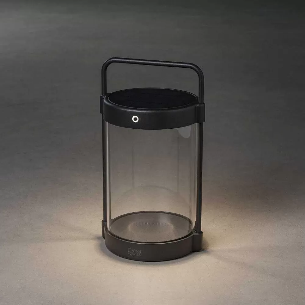 Luminaires Konstsmide Lampe De Table Solaire Konstsmide Crotone Led Noir, 1 Lumiere
