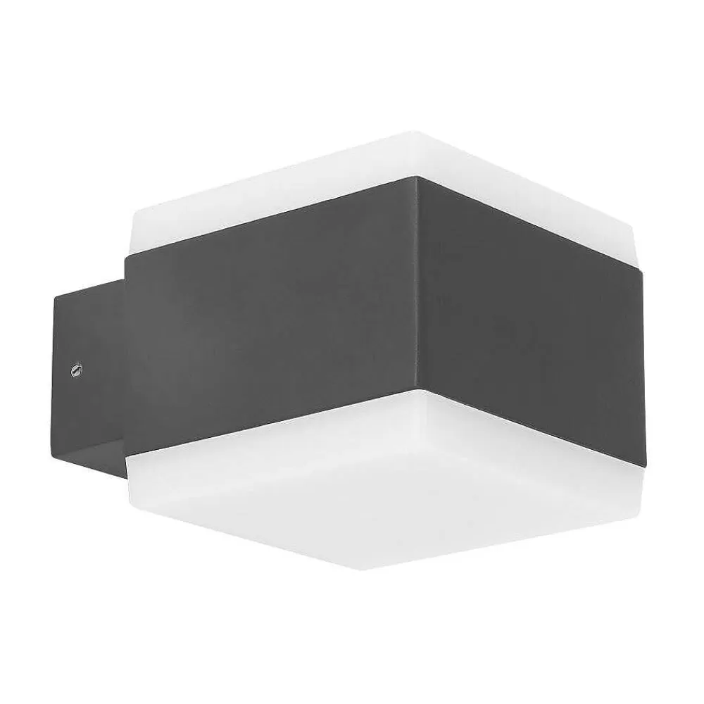 Luminaires Globo Lighting Lampe D'Exterieur Globo Slice Led Anthracite, 1 Lumiere, Changeur De Couleurs