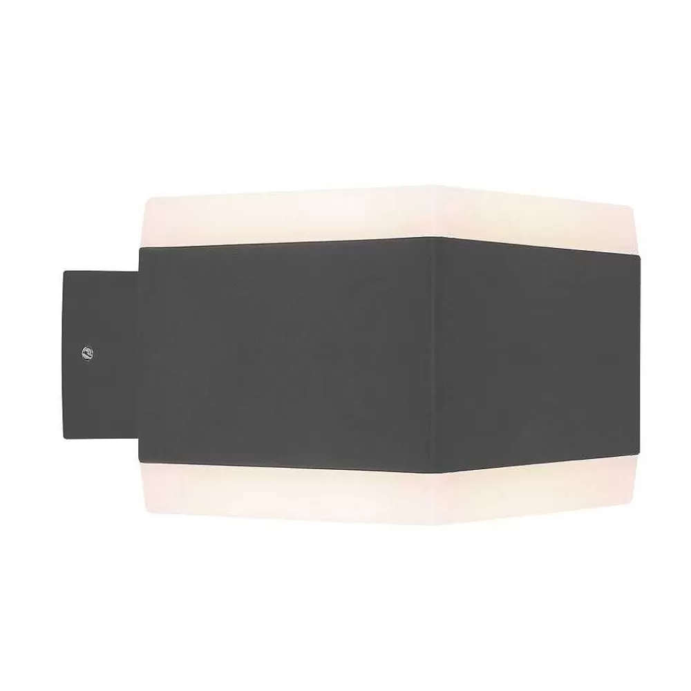 Luminaires Globo Lighting Lampe D'Exterieur Globo Slice Led Anthracite, 1 Lumiere, Changeur De Couleurs