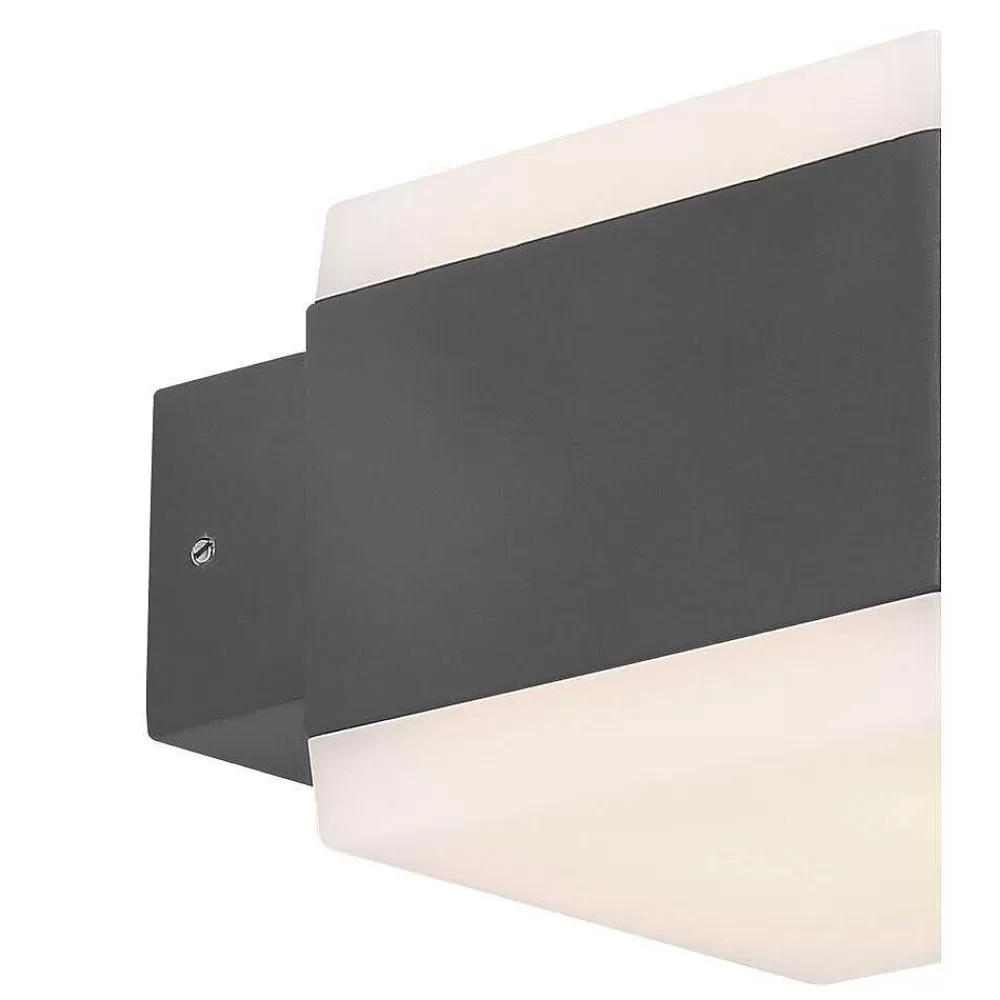 Luminaires Globo Lighting Lampe D'Exterieur Globo Slice Led Anthracite, 1 Lumiere, Changeur De Couleurs