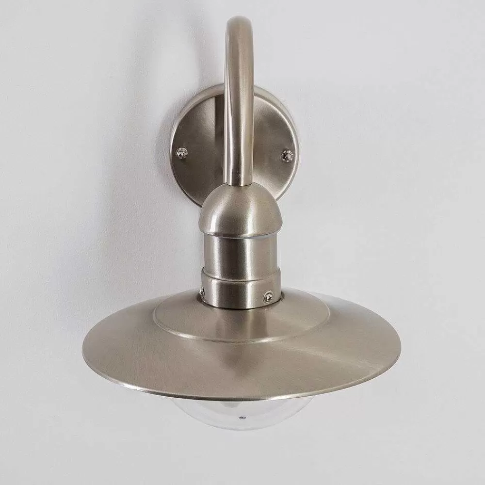 hofstein Lampe Murale D'Exterieur Elima Acier Inoxydable, 1 Lumiere, Detecteur De Mouvement