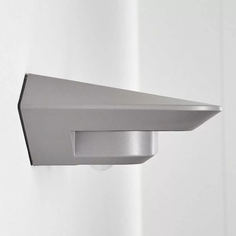 hofstein Lampe Solaire Camden Led Gris, 1 Lumiere, Detecteur De Mouvement