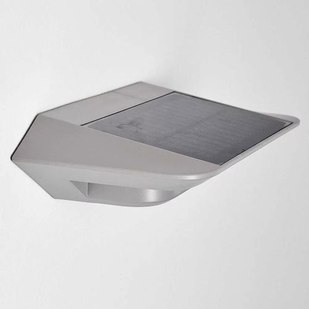 hofstein Lampe Solaire Camden Led Gris, 1 Lumiere, Detecteur De Mouvement