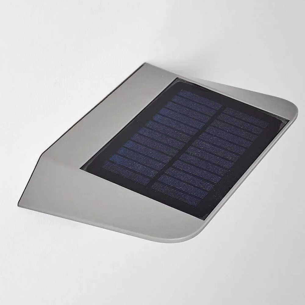 hofstein Lampe Solaire Camden Led Gris, 1 Lumiere, Detecteur De Mouvement