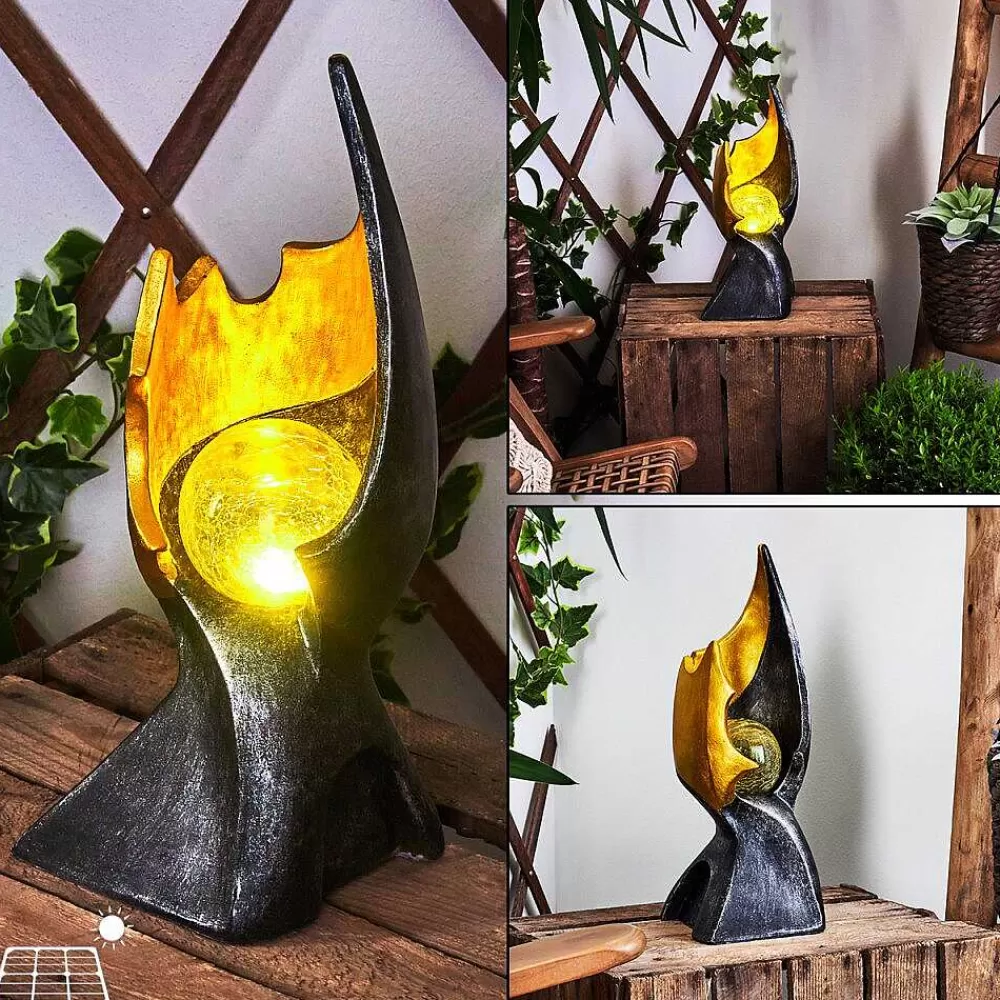 hofstein Lampe Solaire Kolo Led Or, Gris, Noir, 1 Lumiere