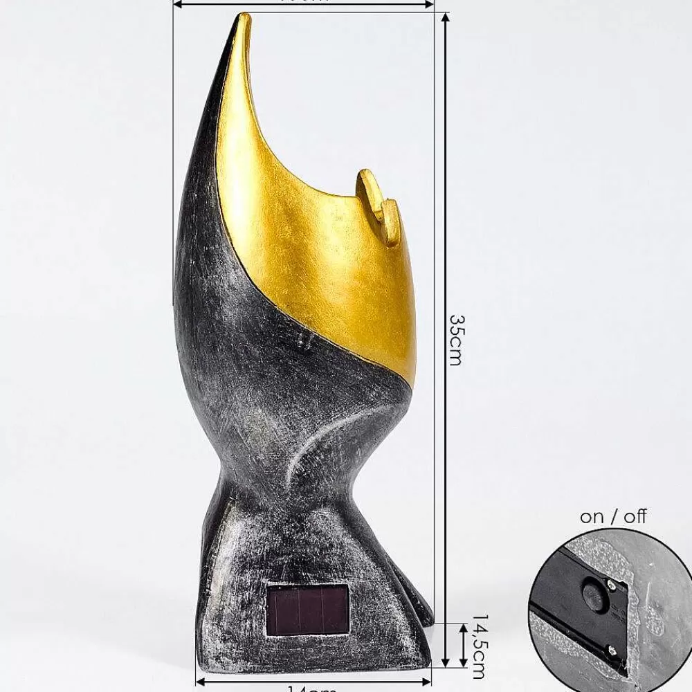 hofstein Lampe Solaire Kolo Led Or, Gris, Noir, 1 Lumiere