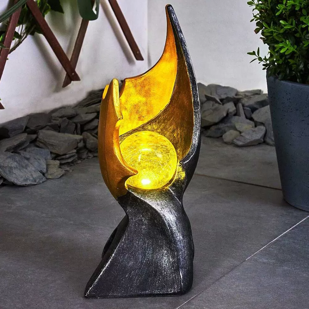 hofstein Lampe Solaire Kolo Led Or, Gris, Noir, 1 Lumiere