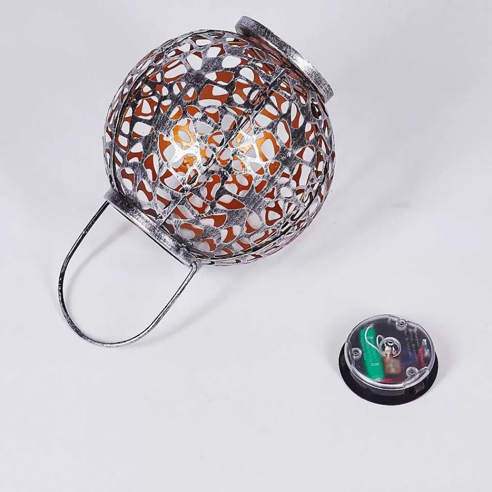 hofstein Lampe Solaire Moreland Led Cuivre, Noir, Argente, 1 Lumiere