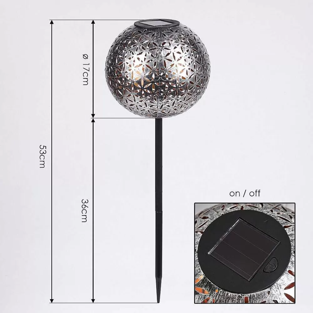 hofstein Lampe Solaire Samoao Led Cuivre, Noir, Argente, 1 Lumiere
