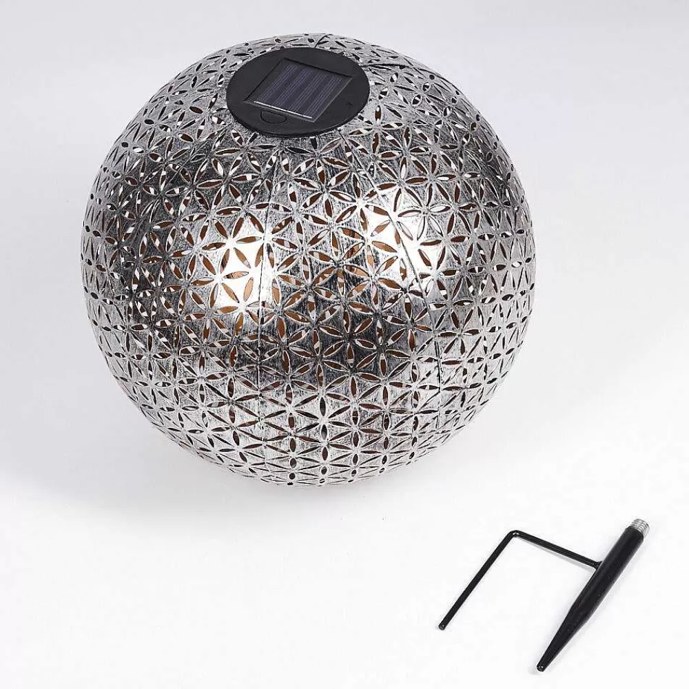 hofstein Lampe Solaire Samoao Led Cuivre, Noir, Argente, 1 Lumiere