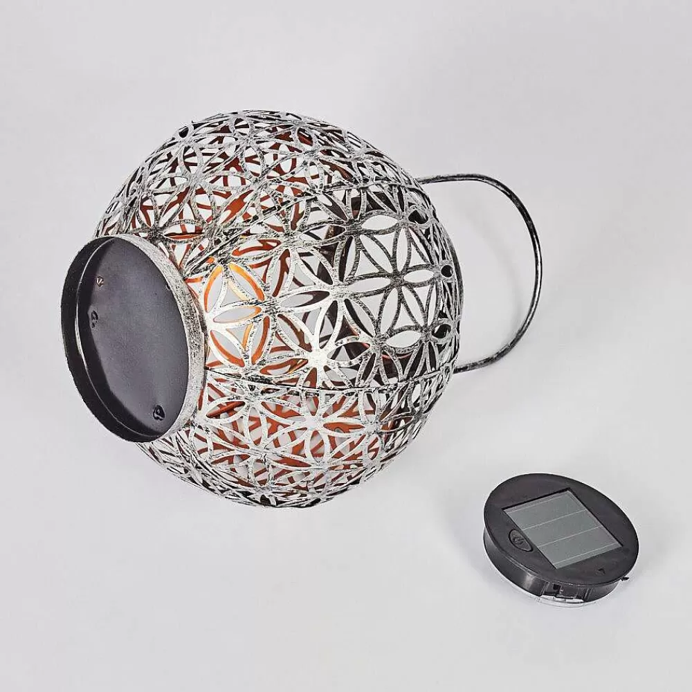 hofstein Lampe Solaires Moreland Led Cuivre, Noir, Argente, 1 Lumiere