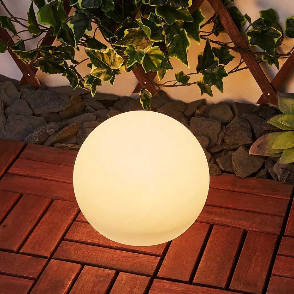 hofstein Lampe Solaires Ykullen Led Noir, 1 Lumiere, Telecommandes, Changeur De Couleurs