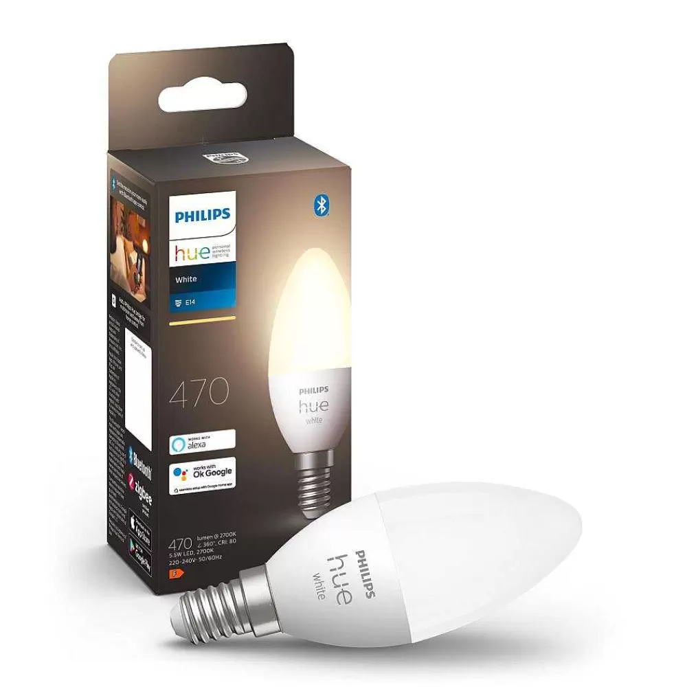 Luminaires Philips Led E14 5,5 Watt 2700 Kelvin 470 Lumen Philips Hue White