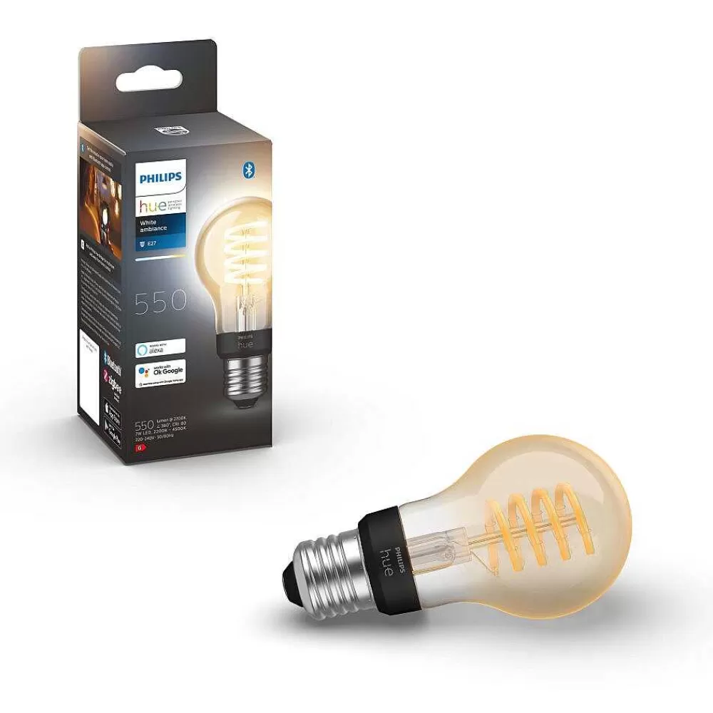 Luminaires Philips Led E27 7 Watt 2200 - 4500 Kelvin 550 Lumen Philips Hue White Ambiance