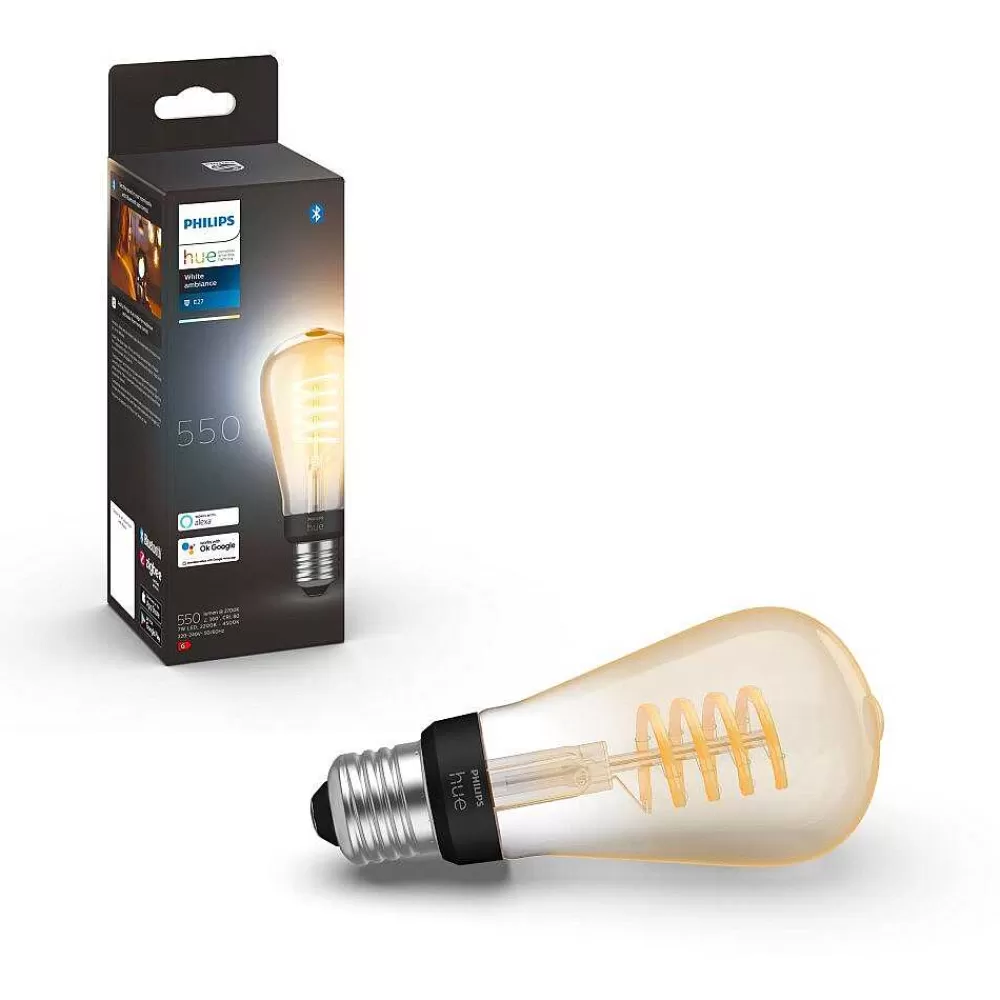 Luminaires Philips Led E27 7 Watt 2200 - 4500 Kelvin 550 Lumen Philips Hue White Ambiance
