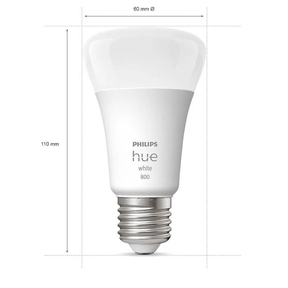 Luminaires Philips Led E27 9 Watt 2700 Kelvin 800 Lumen Philips Hue White