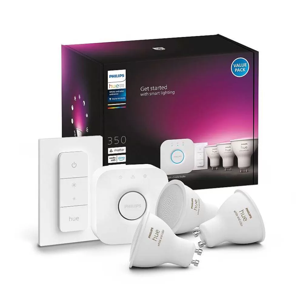 Luminaires Philips Led Gu10 4,3 Watt 2000 - 6500 Kelvin 230 Lumen Philips Hue White & Color Ambiance