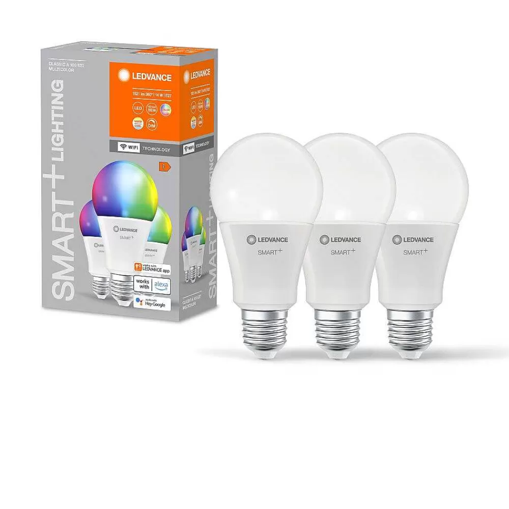 Luminaires Ledvance Ledvance Smart+ Wifi Lot De 3 Led E27 14 Watt 2700-6500 Kelvin 1521 Lumen