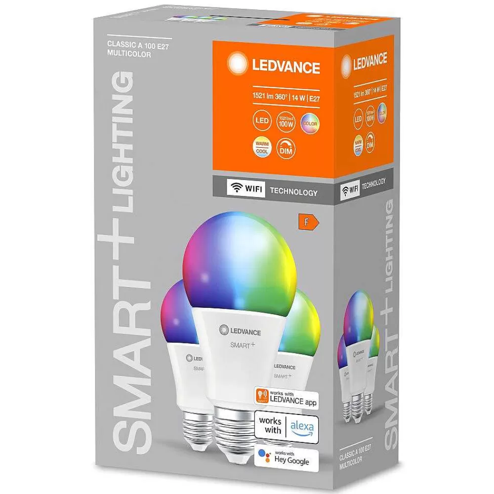 Luminaires Ledvance Ledvance Smart+ Wifi Lot De 3 Led E27 14 Watt 2700-6500 Kelvin 1521 Lumen