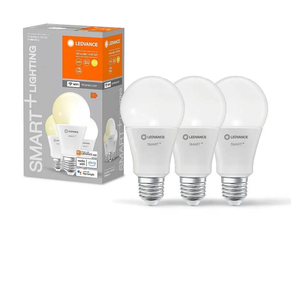 Luminaires Ledvance Ledvance Smart+ Wifi Lot De 3 Led E27 14 Watt 2700 Kelvin 1521 Lumen