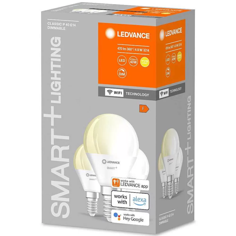 Luminaires Ledvance Ledvance Smart+ Wifi Set De 3 Led E14 4,9 Watt 2700 Kelvin 470 Lumen